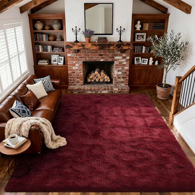 8x10 Ft Extra Large Shag Rugs for Living Room, Ultra Soft Fluffy Furry Area by Cuzwlovita