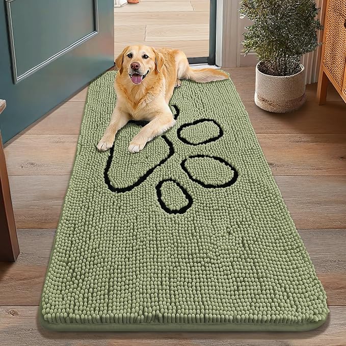 Smiry Dog Door Mat for Muddy Paws, Absorbent Dirt Trapper Non Slip Quick Dry by Smiry