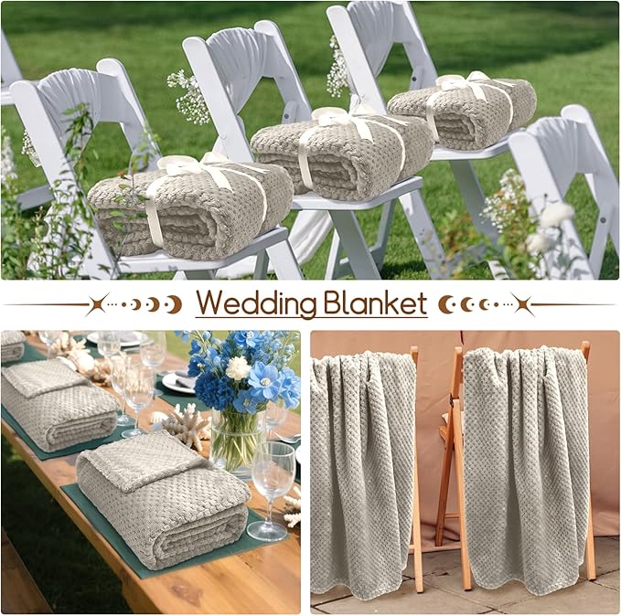 4 Pack Fleece Throw Blankets 50x60 Inches
