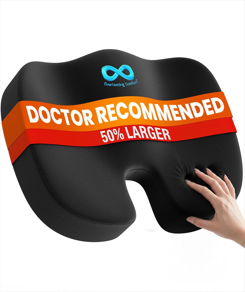 Everlasting Comfort Doctor Recommended Memory Foam Seat Cushion for Office Ch...