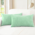CaliTime Throw Pillow Covers Decorative 16 X 26 Inches Pack of 2 Cozy Chenille by CaliTime