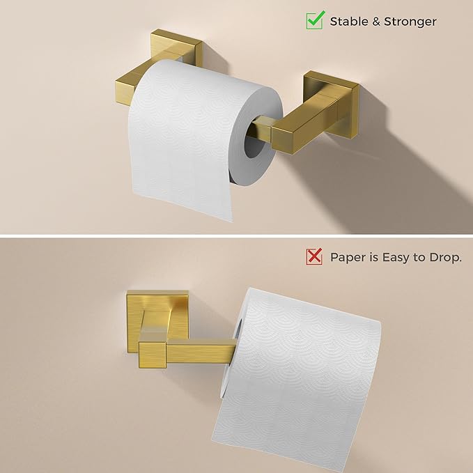 FORIOUS Toilet Paper Holder Wall Mount and Hand Towel Ring Set, SUS 304 - Image 5