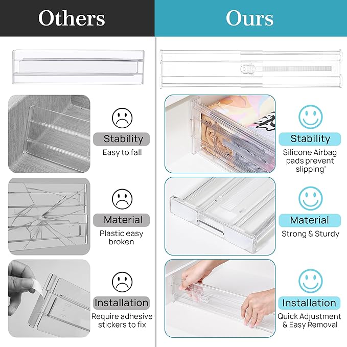 Vtopmart 8 Pack 4" Regular Upgrade Drawer Dividers - Image 8