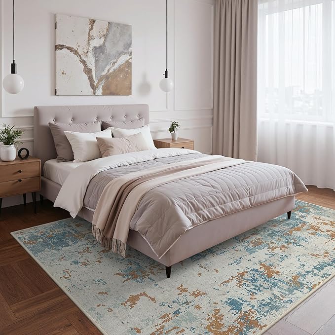 Area Rugs 8x10 for Living Room Bedroom, Modern Abstract Machine Washable Rug - Image 4
