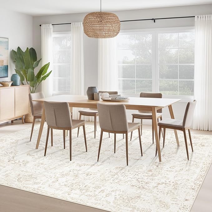 6x9 Area Rugs for Living Room: Washable Rug Vintage Large Rugs Soft Non Slip - Image 4