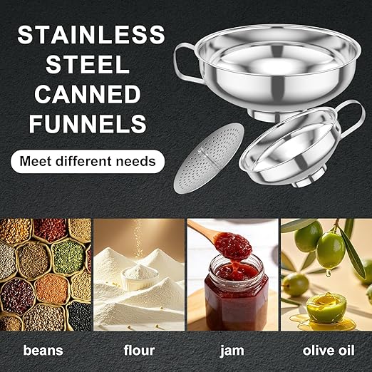 6 Piece Stainless Steel Canning Funnel Set - Image 7