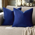 GIGIZAZA Blue Decorative Velvet Pillow Covers, 16x16 Small Square Couch Throw by GIGIZAZAFocusingonhomedecoration