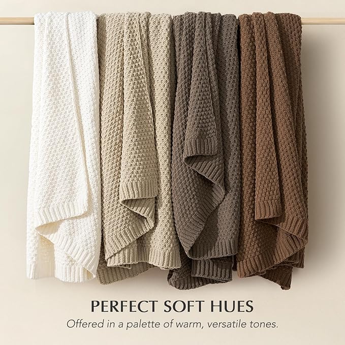 EVERGRACEHOME Chunky Chenille Knit Throw Blanket - Image 6