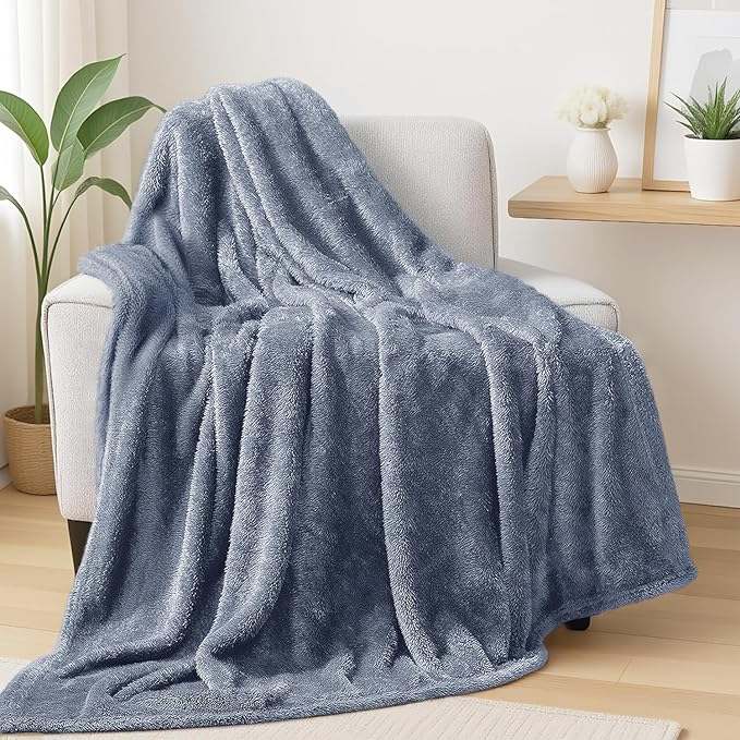 Exclusivo Mezcla Plush Fuzzy Fleece Throw Blanket Extra Large, Super Soft by ExclusivoMezcla