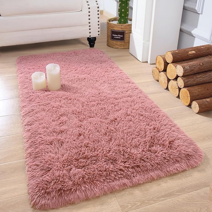 Chicrug Soft Runner Rug for Bedroom Living Room Plush Fluffy Rug 2x4 Feet by ChicrugHomeDecor