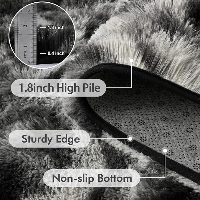 6x9 Ft Large Shag Rugs for Living Room Decor, Tie-Dyed Ultra Soft Fluffy Furry - Image 5