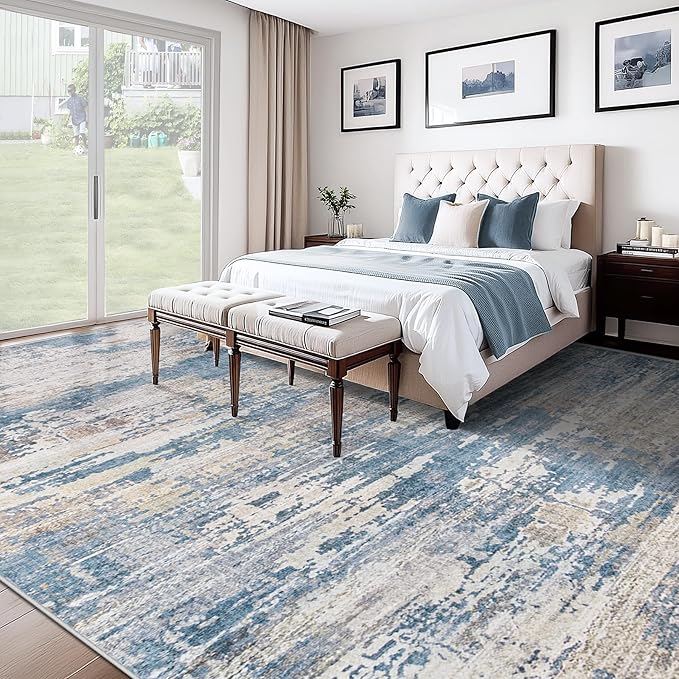 10x14 Area Rugs for Living Room, Washable Modern Abstract Large Area Rug - Image 4
