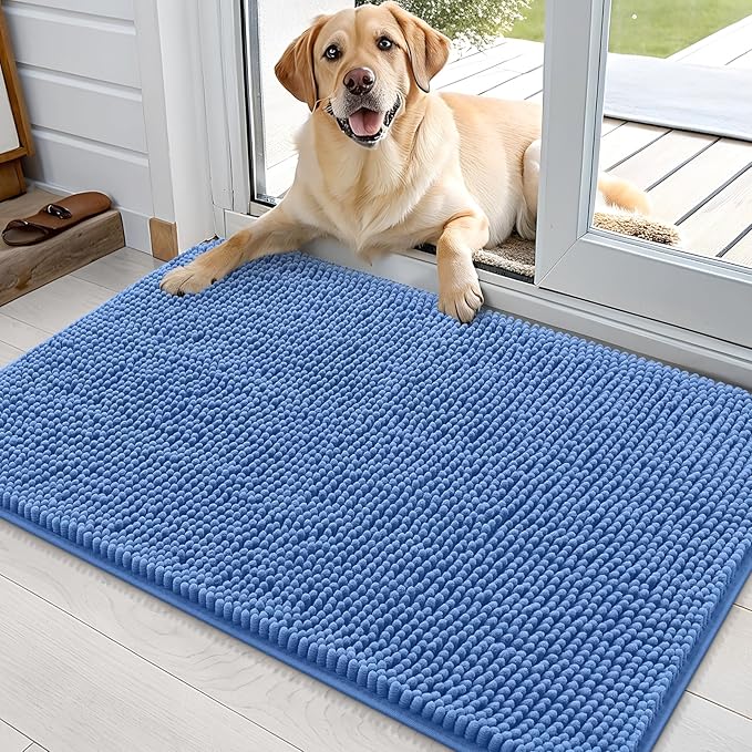 OLANLY Dog Door Mat for Muddy Paws 35x24, Absorbs Moisture and Dirt, Absorbent by OLANLY