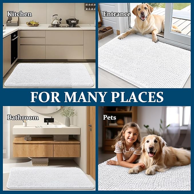 OLANLY Dog Door Mat for Muddy Paws 44x32, Absorbs Moisture and Dirt, Absorbent - Image 8
