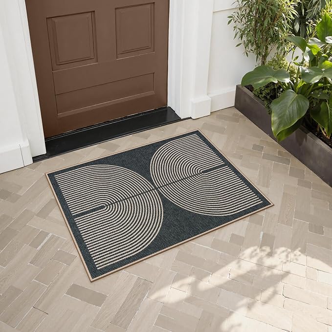 Lahome Enfys Rainbow Indoor Door Mat, Farmhouse Non Slip Non Shedding - Image 2