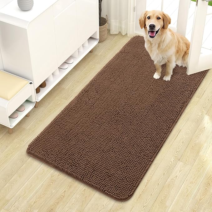 OLANLY Dog Door Mat for Muddy Paws 44x24, Absorbs Moisture and Dirt, Absorbent by OLANLY