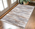 KOZYFLY Abstract Modern 3x5 Ft Area Rug in Grey Brown- Non-Slip and Machine by KOZYFLY
