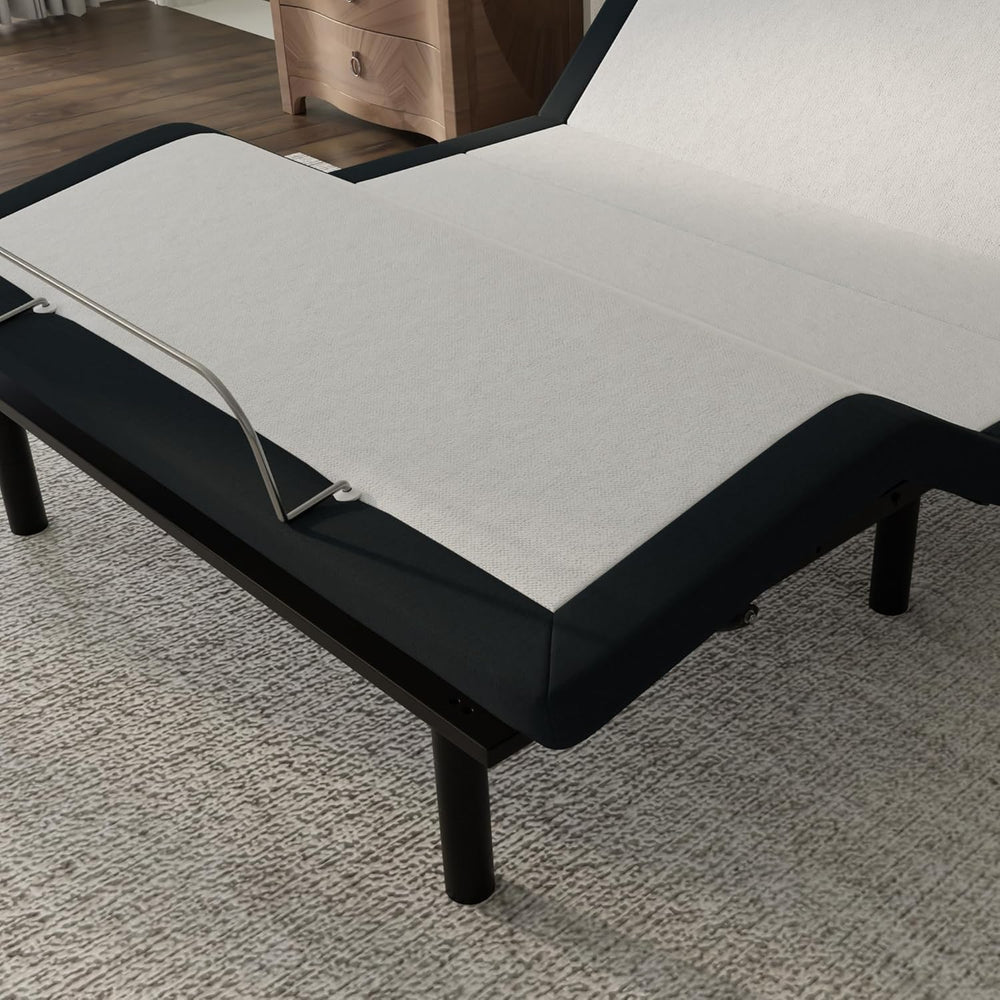 Blissful Nights e4 King Adjustable Bed Frame with Massage, Anti-Snore, Zero G...
