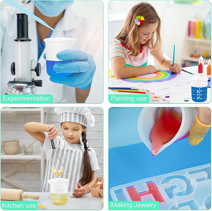 Silicone Measuring Cups for Resin Supplies, Resin Kit for 250ml &100ml - Image 7