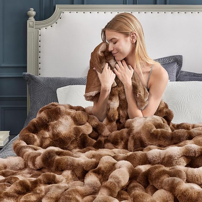 Cozy Bliss Faux Fur Throw Blanket by CozyBliss
