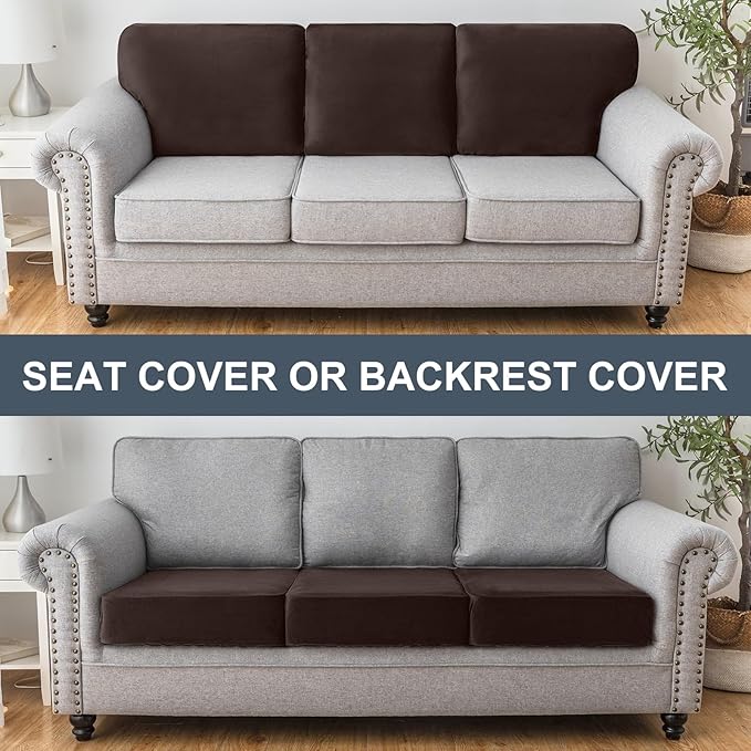 Couch Cover Stretch Velvet Sofa Cushion Cover 1-Piece - Image 4