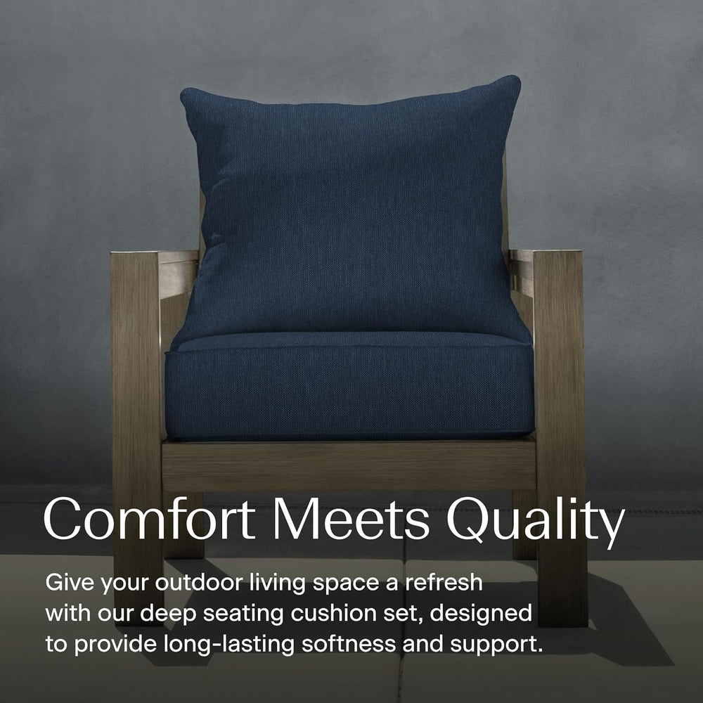 Honeycomb Outdoor Sunbrella Deep Seat Cushion Set, 25 x 25