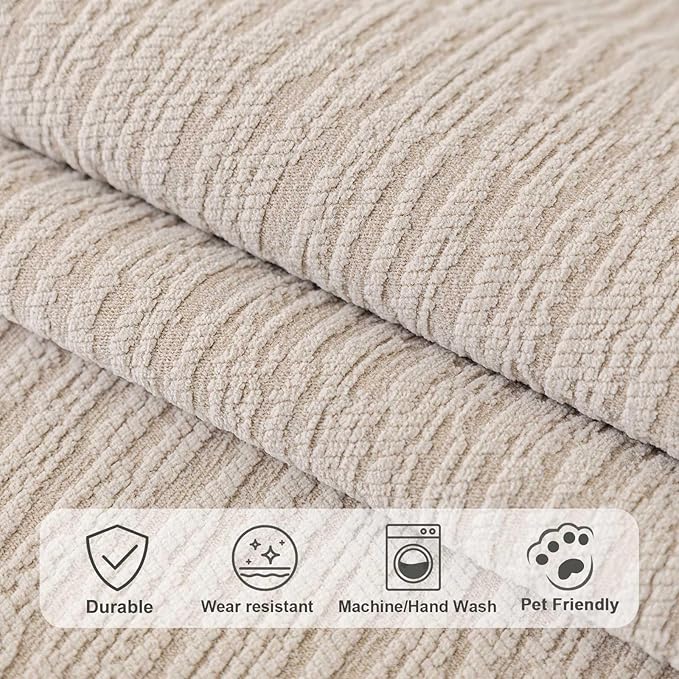 Soft Waterproof Chenille Cover Washable, Non Slip Sectional Sofa Covers - Image 4