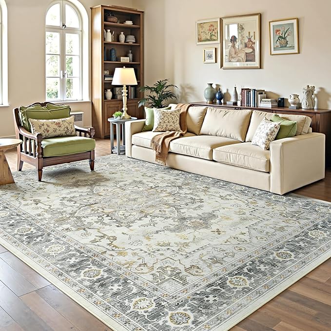 Lofus 6x9 Area Rugs for Living Room, Machine Washable Non-Slip Area Rug - Image 2