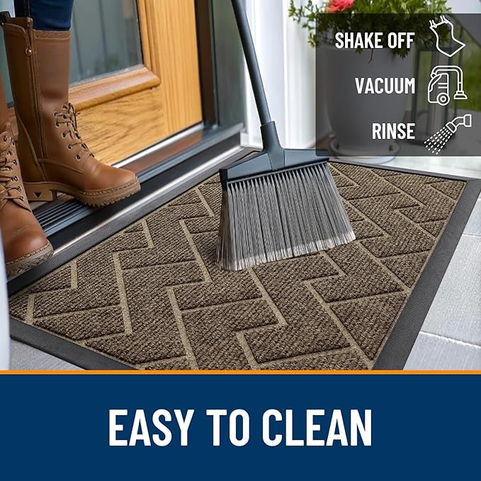 OLANLY Front Door Mat Indoor Outdoor Entrance, Waterproof All-Season, - Image 6
