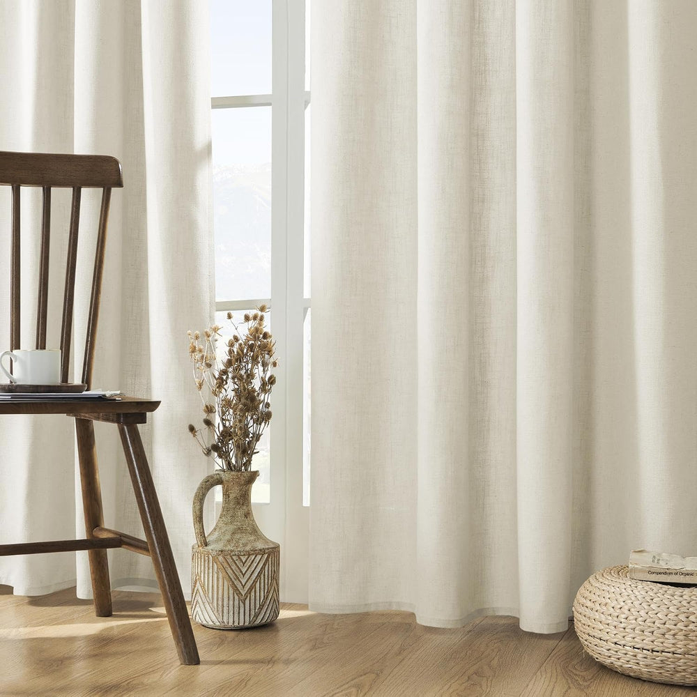 Joydeco Curtains, 108 Inches Long, 2 Panels Set, Farmhouse Drapes for Living ...