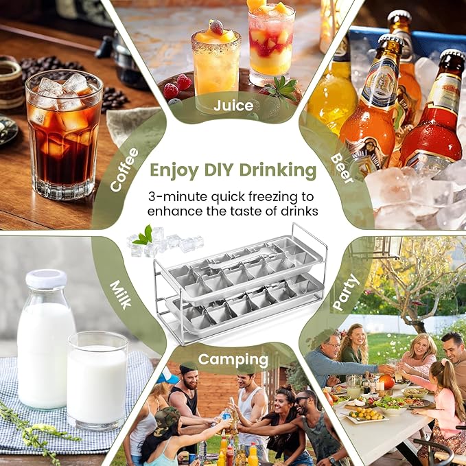 Stainless Steel Ice Cube Trays