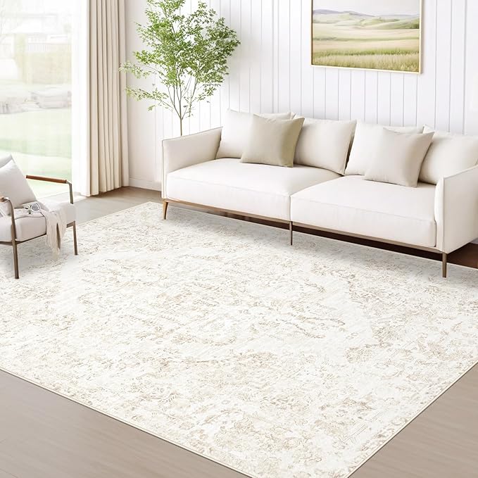 6x9 Area Rugs for Living Room: Washable Rug Vintage Large Rugs Soft Non Slip by MXSANYOORUG