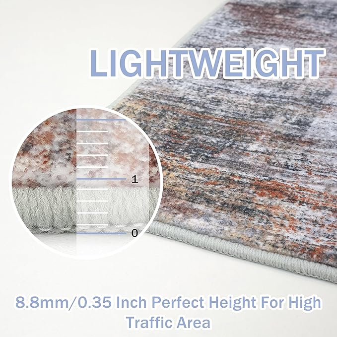 IOHOUZE Abstract Area Rug 3x5 Ft Washable Rugs - Image 5