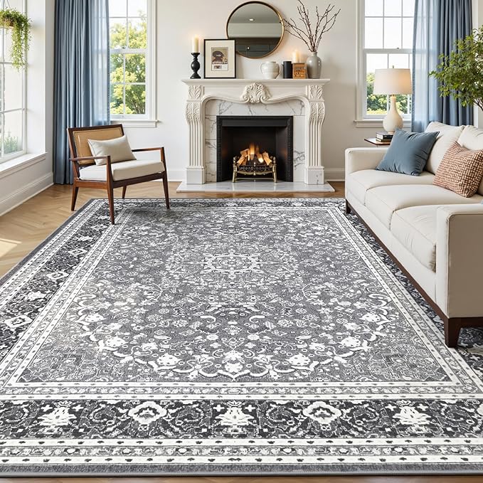 Lofus 9x12 Area Rugs for Living Room, Machine Washable Non-Slip Area Rug - Image 8