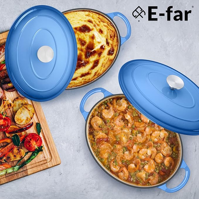 E-far 7QT Oval Dutch Oven Pot - Image 8