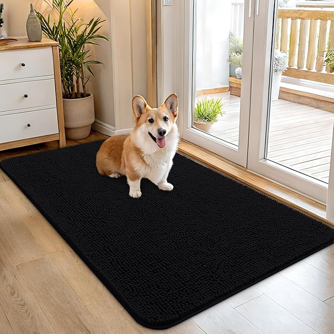 OLANLY Dog Door Mat for Muddy Paws 45x27, Absorbs Moisture and Dirt, Absorbent by OLANLY