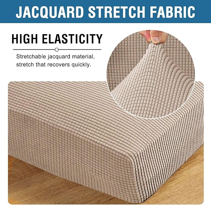 H.VERSAILTEX Super Stretch Individual Seat Cushion Covers Sofa Covers Couch - Image 4