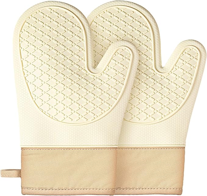 Silicone Oven Mitts, Waterproof Non Slip Grip Oven Gloves by Unknown