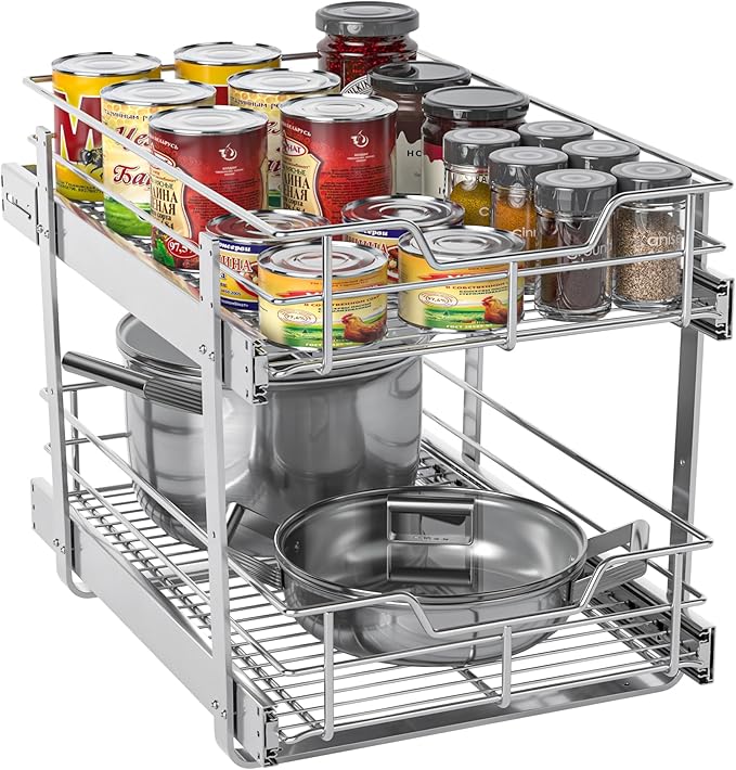 ZOINLIY Pull Out Cabinet Organizer, Versatile Slide Out Kitchen Organizers and by ZOINLIY