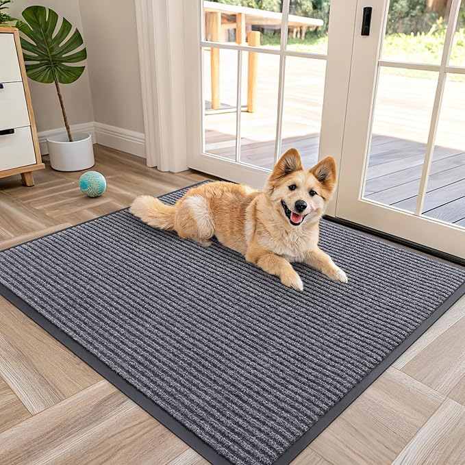 OLANLY Front Door Mat Indoor Outdoor Entrance, Waterproof Heavy Duty Doormat by OLANLY