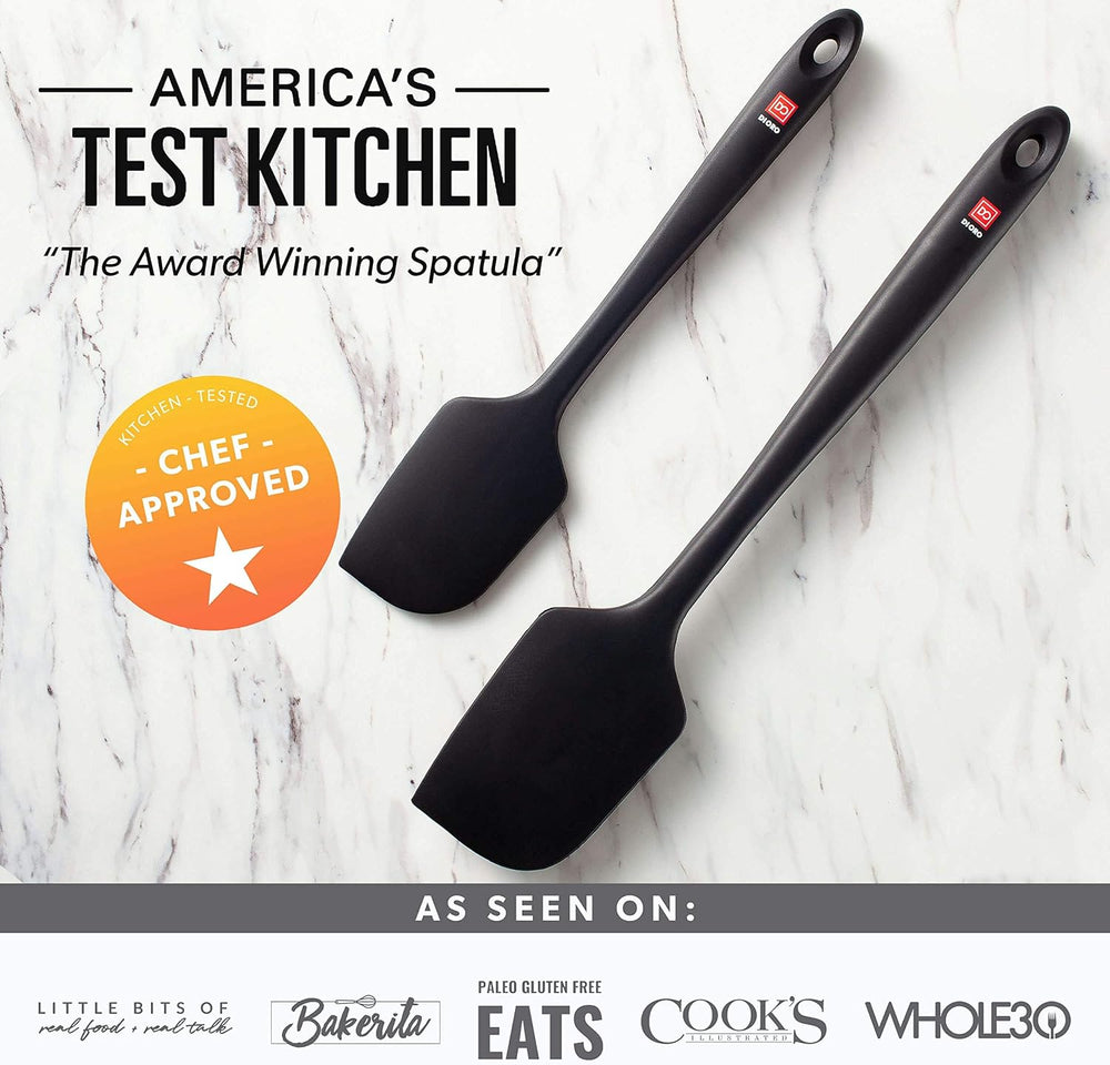 DI ORO Silicone Spatula Set - 600F Heat Resistant, 5-Pc Black