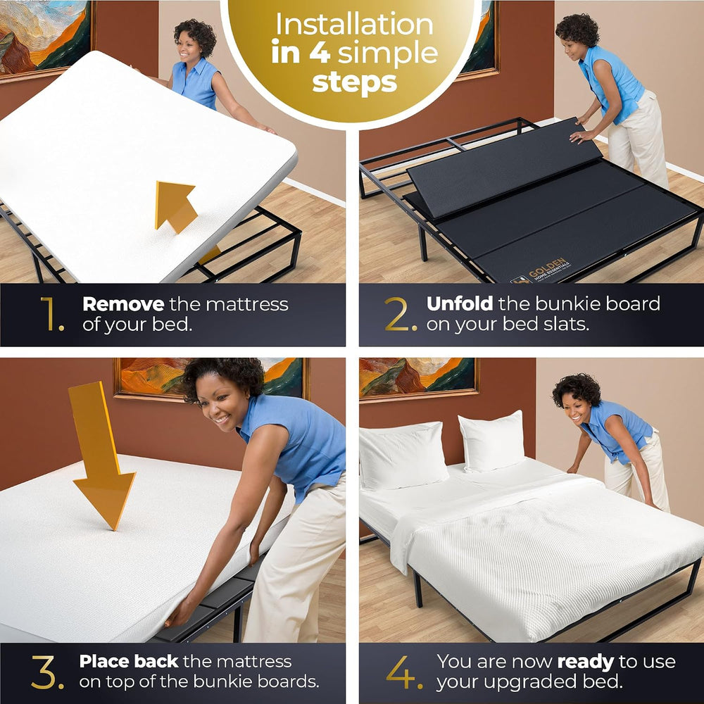 Heavy Duty Bunkie Board Queen Size 58x80, Low Profile Anti-Sag Bed Support