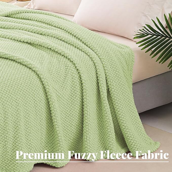 Whale Flotilla Twin Size Fuzzy Fleece Blanket - Image 5