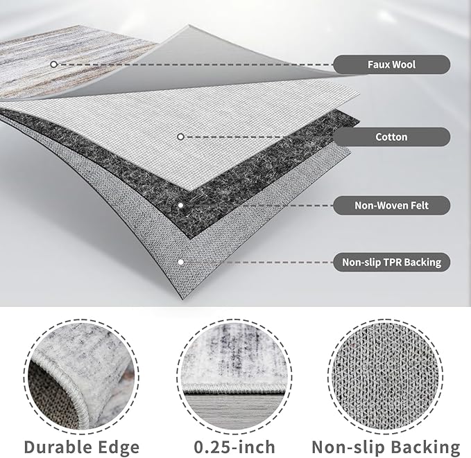 Washable Kitchen Runner Rug for Family: Easy-to-Clean Runners for Hallway - Image 7
