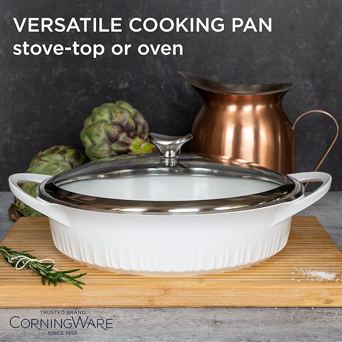 CorningWare QuickHeat 4-QT Cast Aluminum Braiser - Image 2