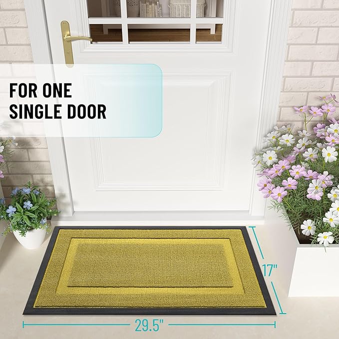 OLANLY Front Door Mat Indoor Outdoor Entrance, Waterproof All-Season, - Image 2