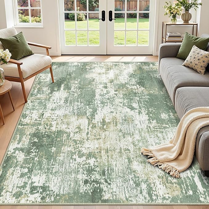 Washable Area Rugs 3'x5' Non-Slip Modern Abstract Soft - Image 9