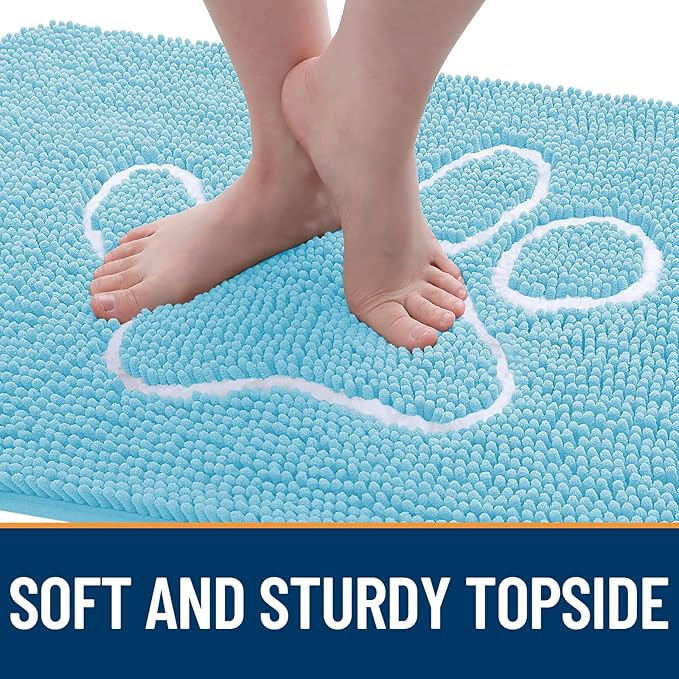 OLANLY Dog Door Mat for Muddy Paws 36x24, Paw Print Design, Absorbs Moisture - Image 4