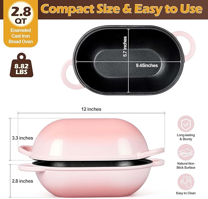 Homikit Enameled Cast Iron Dutch Oven
