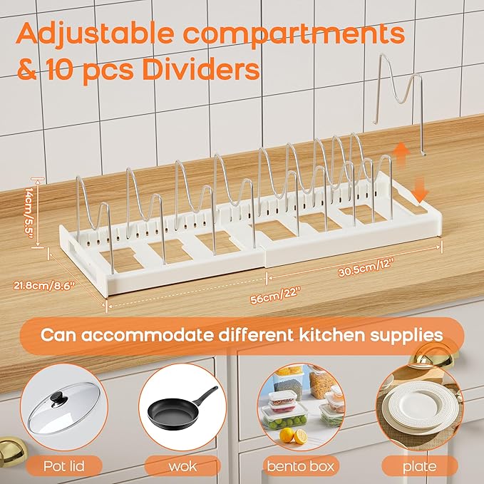 Nigelia 2 Pack Pots and Pans Organizer